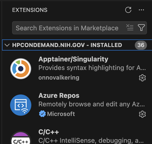 VSCode extensions